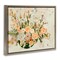 Stupell Industries Beige Shabby Chic Flowers Framed Floater Canvas Wall Art Design by Liz Jardine